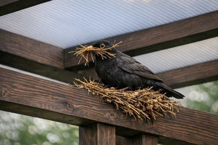 Comment emp&ecirc;cher un merle de nicher sous une pergola sans nuire aux autres oiseaux ?