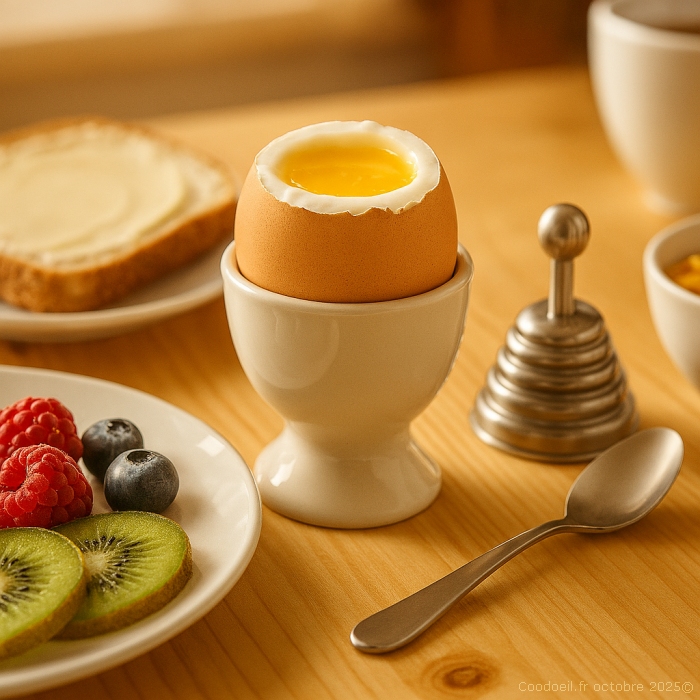 coupe oeuf coque et cuillère à oeuf